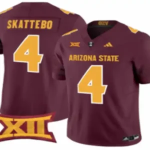 Arizona State Sun Devils #4 Cameron Skattebo Red Jersey