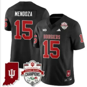 Indiana Hoosiers #15 Fernando Mendoza Black Alternate Jersey