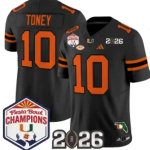 Miami Hurricanes #10 Malachi Toney Black Jersey