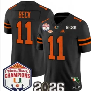 Miami Hurricanes #11 Carson Beck Black Jersey