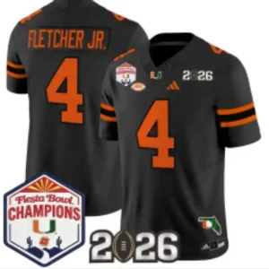 Miami Hurricanes #4 Mark Fletcher Jr Black Jersey