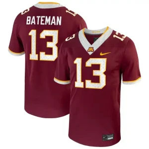 Minnesota Golden Gophers #13 Rashod Bateman Maroon Jersey
