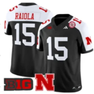 Nebraska Cornhuskers #15 Dylan Raiola Black Alternate Jersey