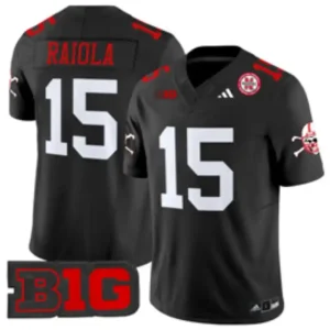 Nebraska Cornhuskers #15 Dylan Raiola Black Jersey