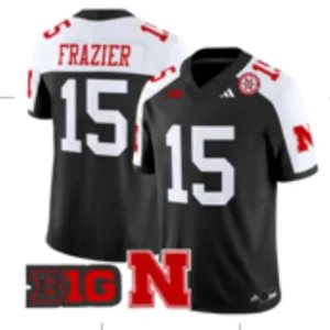 Nebraska Cornhuskers #15 Tommie Frazier Black Alternate Jersey