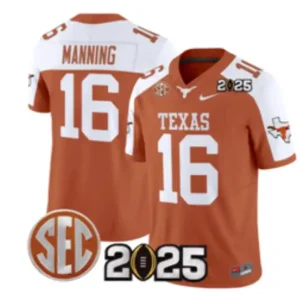 Texas Longhorns #16 Peyton Manning Orange Jersey