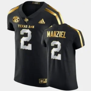 Texas A&M Aggies Lions #2 Johnny Manziel Black Jersey