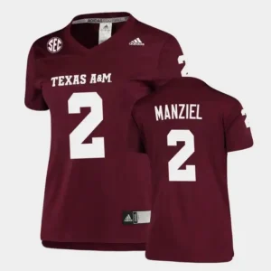 Texas A&M Aggies Lions #2 Johnny Manziel Red Jersey