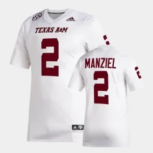 Texas A&M Aggies Lions #2 Johnny Manziel White Jersey