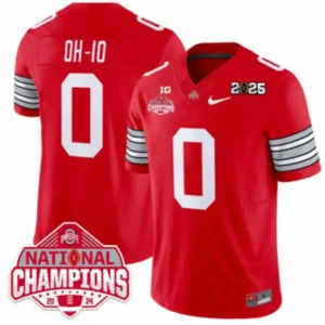 Ohio State Buckeyes #0 OH-IO Red Jersey
