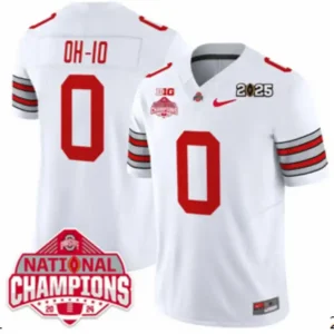 Ohio State Buckeyes #0 OH-IO White Jersey