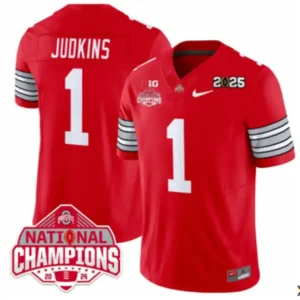 Ohio State Buckeyes #1 Quinshon Judkins Red Jersey
