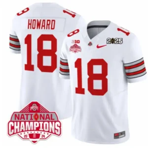 Ohio State Buckeyes #18 Will Howard White Jersey