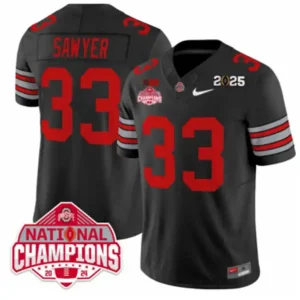 Ohio State Buckeyes #33 Jack Sawyer Black Jersey