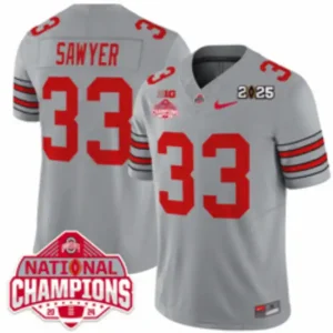 Ohio State Buckeyes #33 Jack Sawyer Gray Jersey